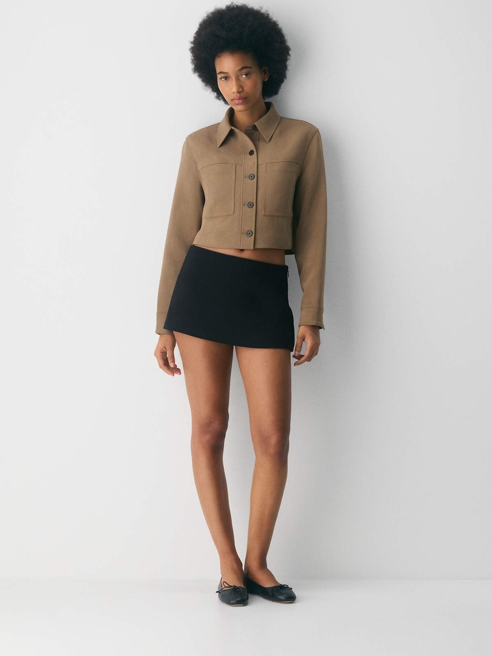 Wilfred Little Cropped Jacket Camel Tan